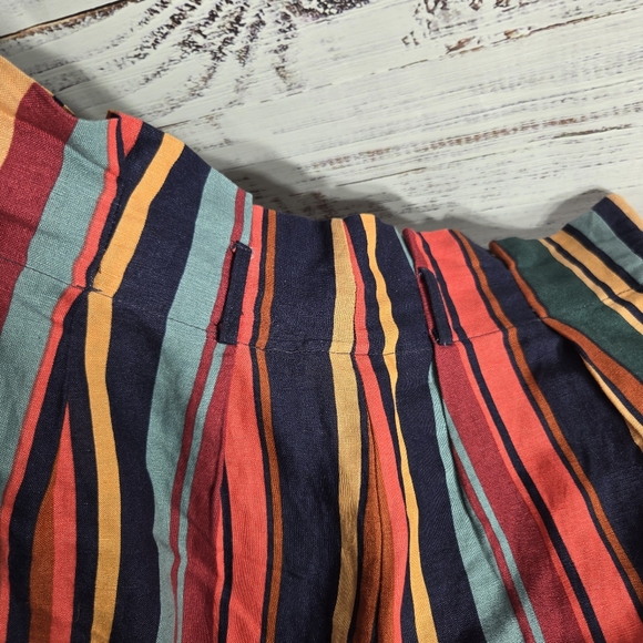 FARM RIO Augustine Striped Wide Leg Linen blend Pants Anthropologie Size XS - Picture 6 of 16